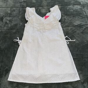 NWT Lilly Pulitzer Emiline Romper Size 2 Resort White Circle Bloom Eyelet NEW